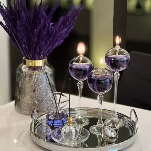 شمع پیرکس مدل دراپ پایه دار