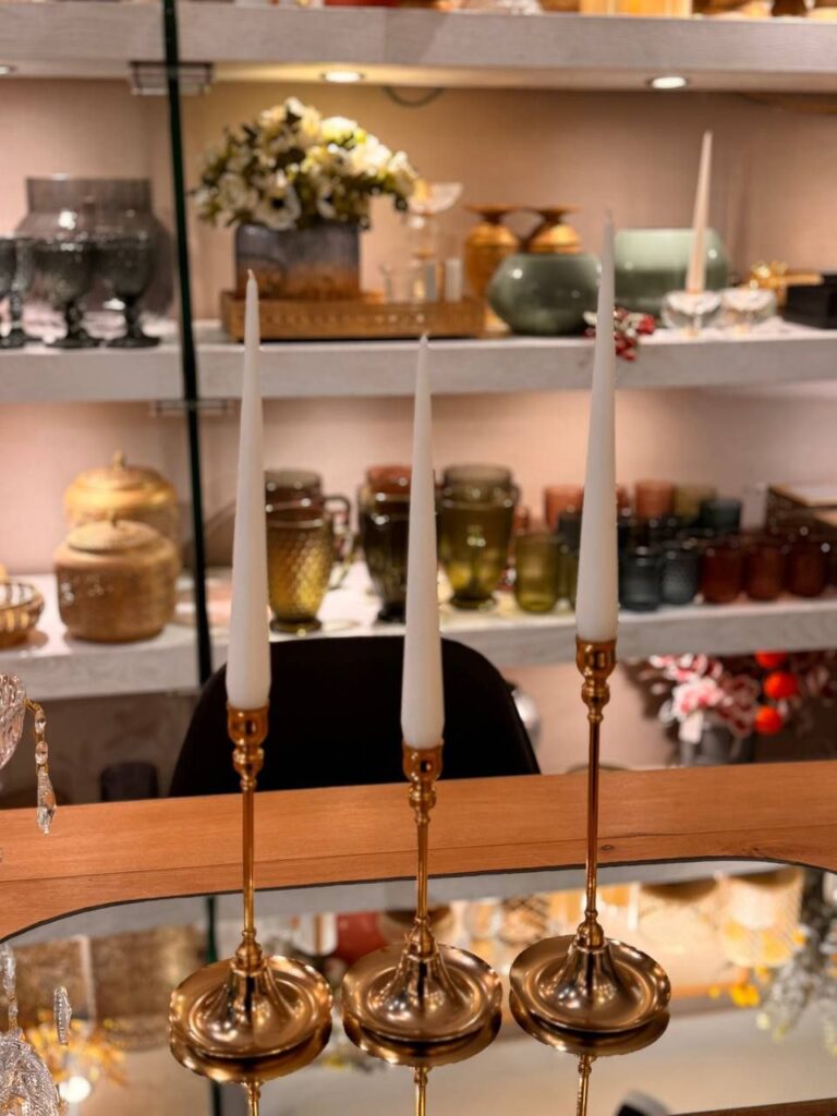 ست سه تایی شمعدان ژورنالی جنس برنج