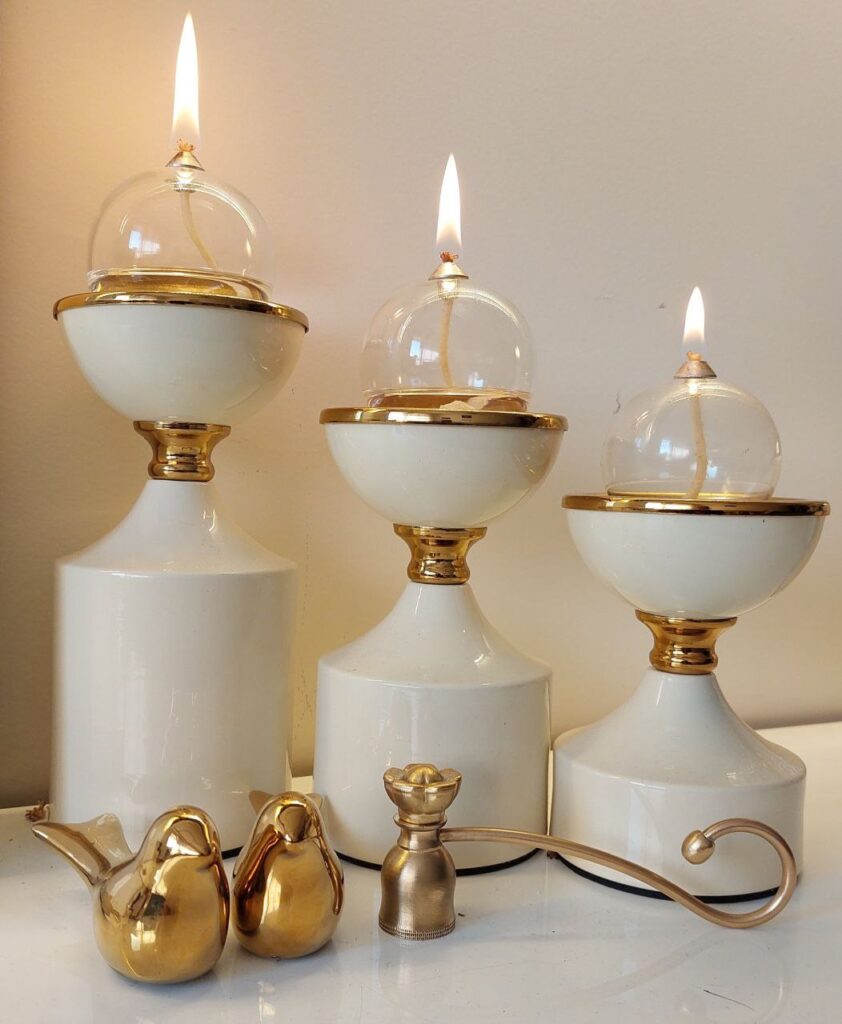 ست سه تایی شمعدان فلزی