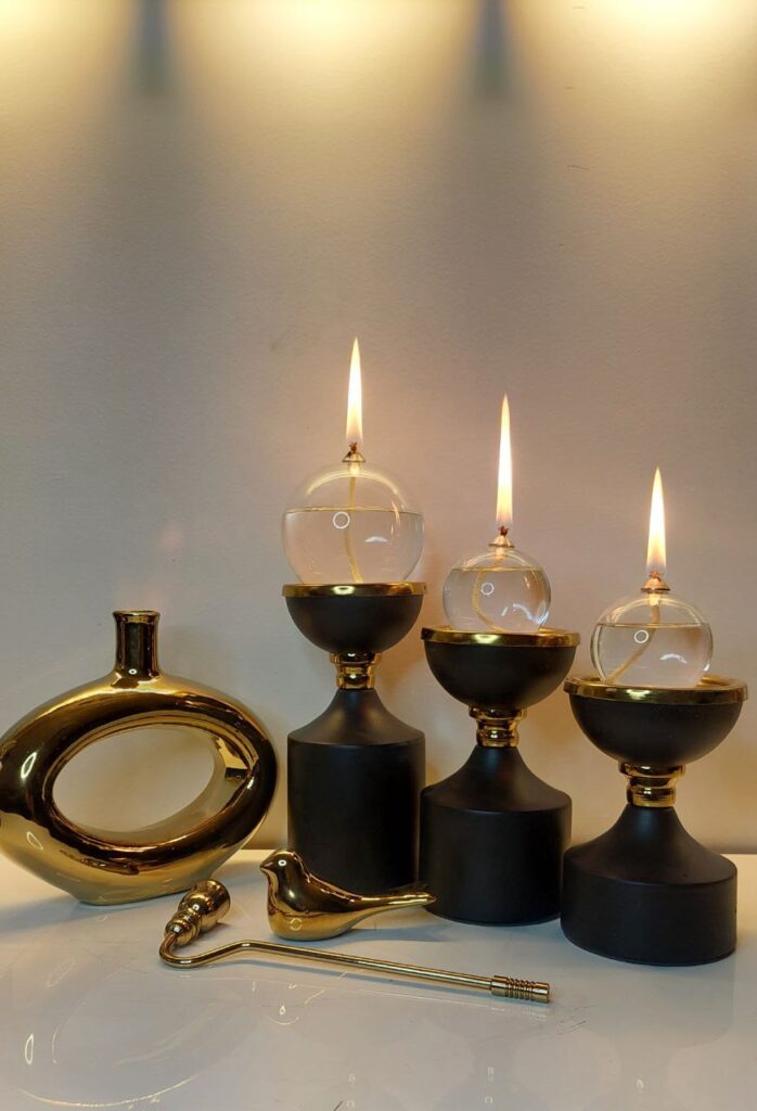 ست سه تایی شمعدان فلزی