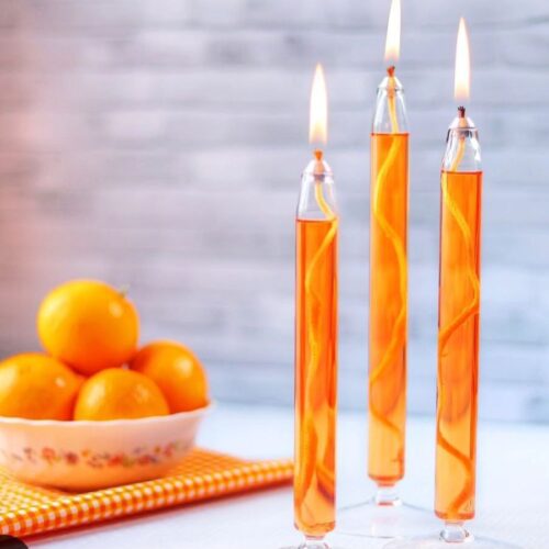 ست سه تایی شمع پیرکس مدل قلمی